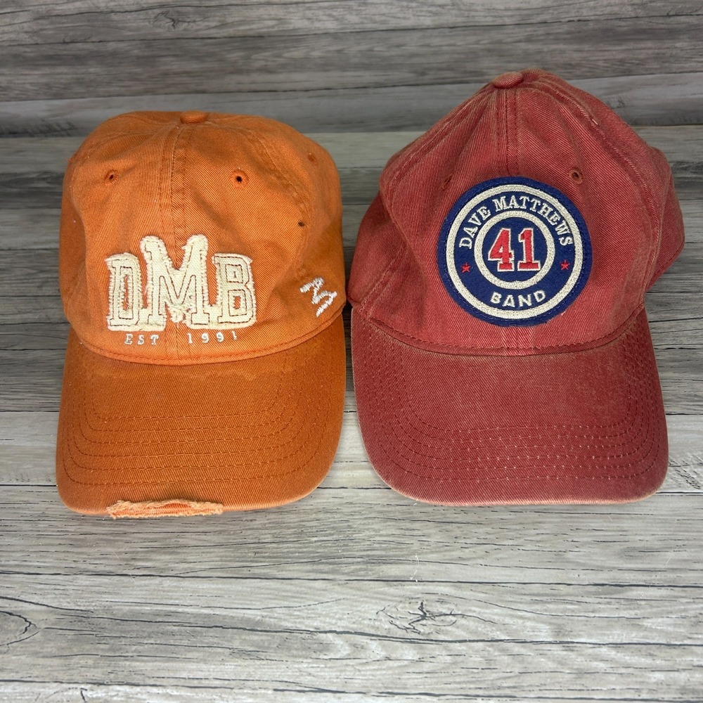 Dave Matthews Band Hat Legacy Rock Band Concert Tour Red Orange Lot